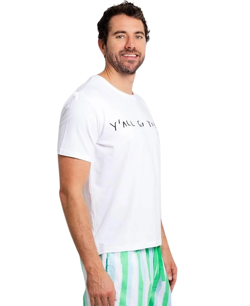Sant and Abel Men's Drawbertson Y'All Go To Bed Cotton Pajama T-Shirt