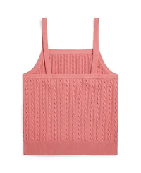 Polo Ralph Lauren Girls' 7-16 Mini-Cable Square Neck Tank Top