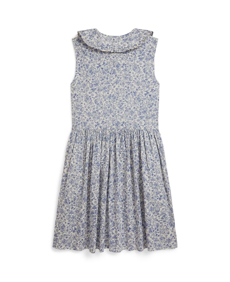 Polo Ralph Lauren Girls' 7-16 Floral Peter Pan Collar Shirtdress
