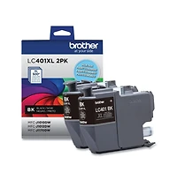 Brother LC401XL2PKS 500 Page-Yield High-Yield Ink - Black (2/Pack