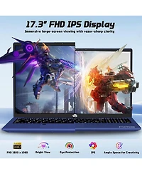 Nimo 17.3" Ips Fhd-Student-Laptop- 16GB Ram 1TB Ssd, Intel Pentium 4 Cores N100(Beat i3-1115G4, Up to 3.4GHz) Computer