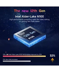 Nimo 15.6" Laptop Intel Pentium Processor N100 8GB Ram 256GB Ssd 3.4GHz Backlit Keyboard- Fingerprint WiFi 6 Win 11