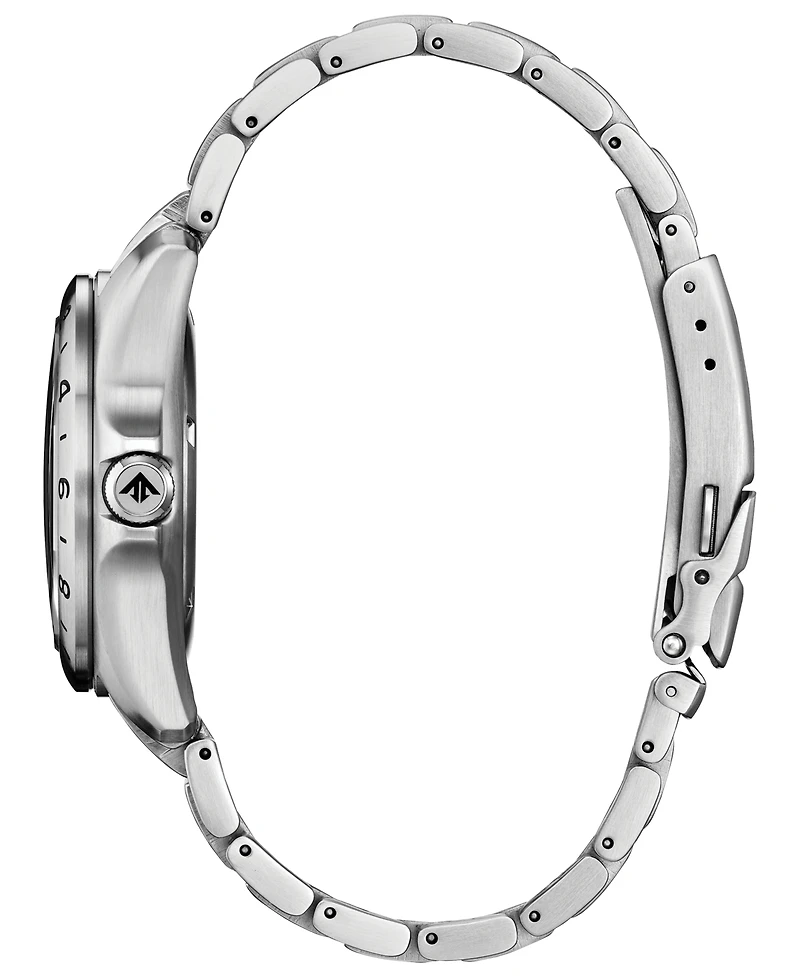 Citizen Men's Promaster Land Tough Gmt Silver-Tone Stainless Steel Bracelet Watch, 39.5mm