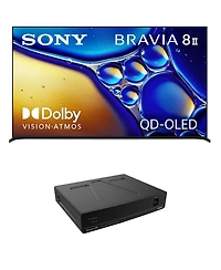 Sony K55XR80M2 55 Inch Bravia 8 Qd-oled 4K Hdr Google Tv with an AudioQuest PQ505NA PowerQuest 505 12 Outlet Surge Protector (2025)
