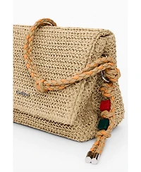 Desigual Women's Medium raffia bag with charms