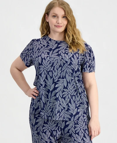 Anne Klein Essentials Plus Tulip-Sleeve Knit Top