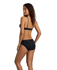 Lauren Ralph Women's Solid Black Classic Band Swim Hipster