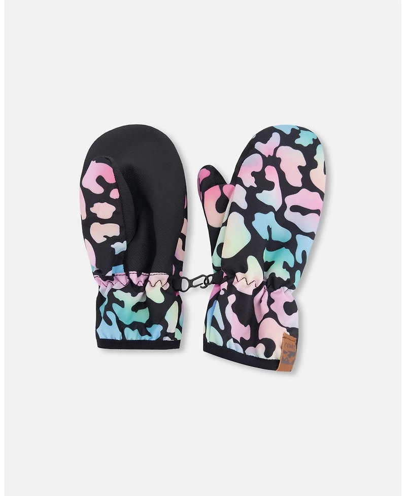 Deux par Girls Mid-Season Mittens Polyester Animal Print