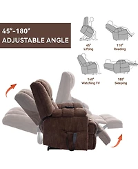 Clihome Power Lift Recliners, Dual Motor Heat Massage Infinite Position Recliner Chair