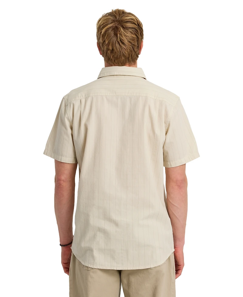 Quiksilver Men's Dobby Stripe Short-Sleeve Shirt