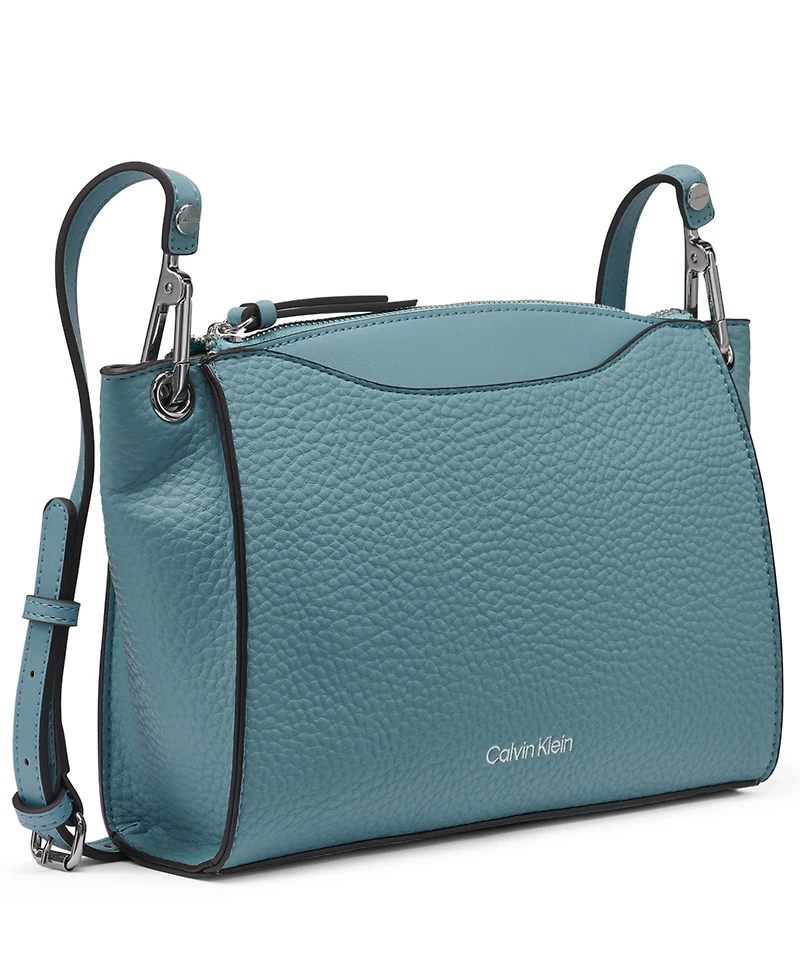 Calvin Klein Garnet Adjustable Top Zipper Crossbody