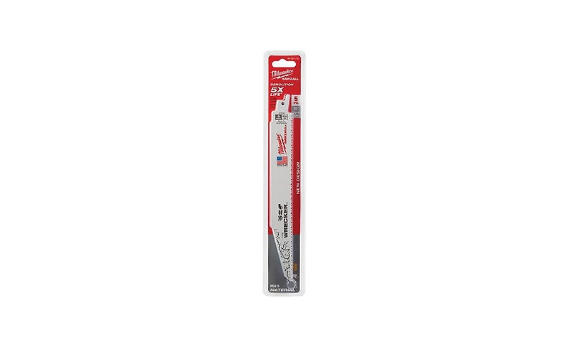 Milwaukee 48-00-5706 The Wrecker Multi-Material Sawzall Blade 9" 7/11TPI (5 Pack)