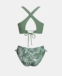 Cupshe Women's Wide Strap Crisscross Tie Side Bikini Set