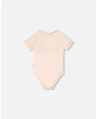 Deux par Baby Girls Evolutive Cotton Jersey Onesie Peach