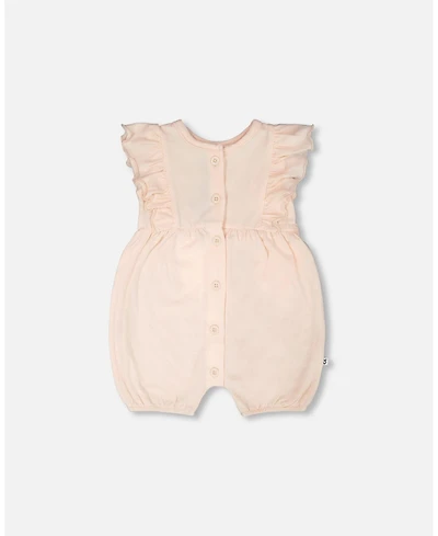 Deux par Baby Girls Cotton Jersey Romper with Frills