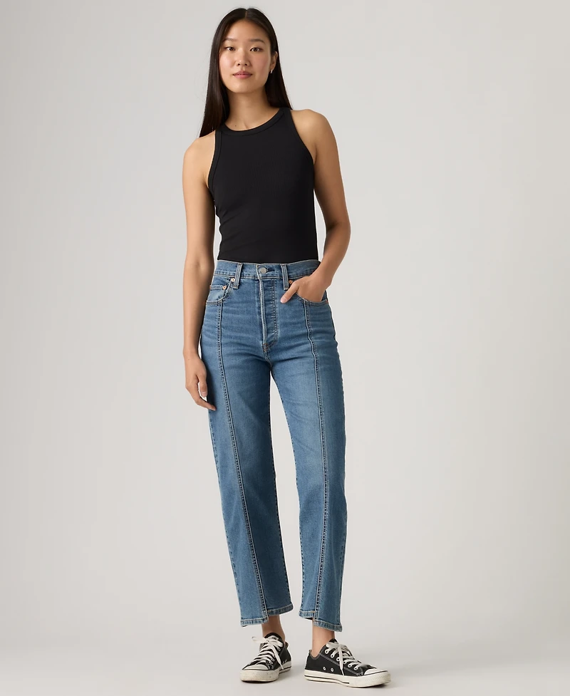 Levi's Women's Ribcage High Rise Straight Ankle Jeans