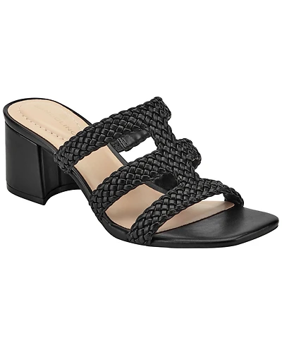 Bandolino Women's Mumm Woven Square Toe Dress Sandals