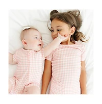 Motette Baby Girls Sugar Gingham Bamboo Sleeper