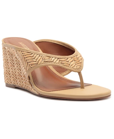 Arezzo Women's Sara Slip-On Wedge Sandals