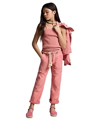 Polo Ralph Lauren Girls' 7-16 Mini-Cable Square Neck Tank Top