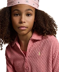 Polo Ralph Lauren Girls' 7-16 Cable Terry Cover-Up Collar Dress