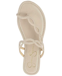 Jessica Simpson Women's Aloni Jelly Toe Ring Slip-On Flat Sandals