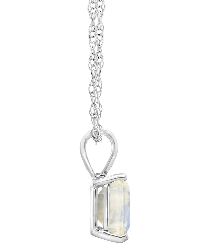 Macy's Moonstone (1-7/8 ct. t.w.) Pendant Necklace 14k White Gold (Also Available Topaz)
