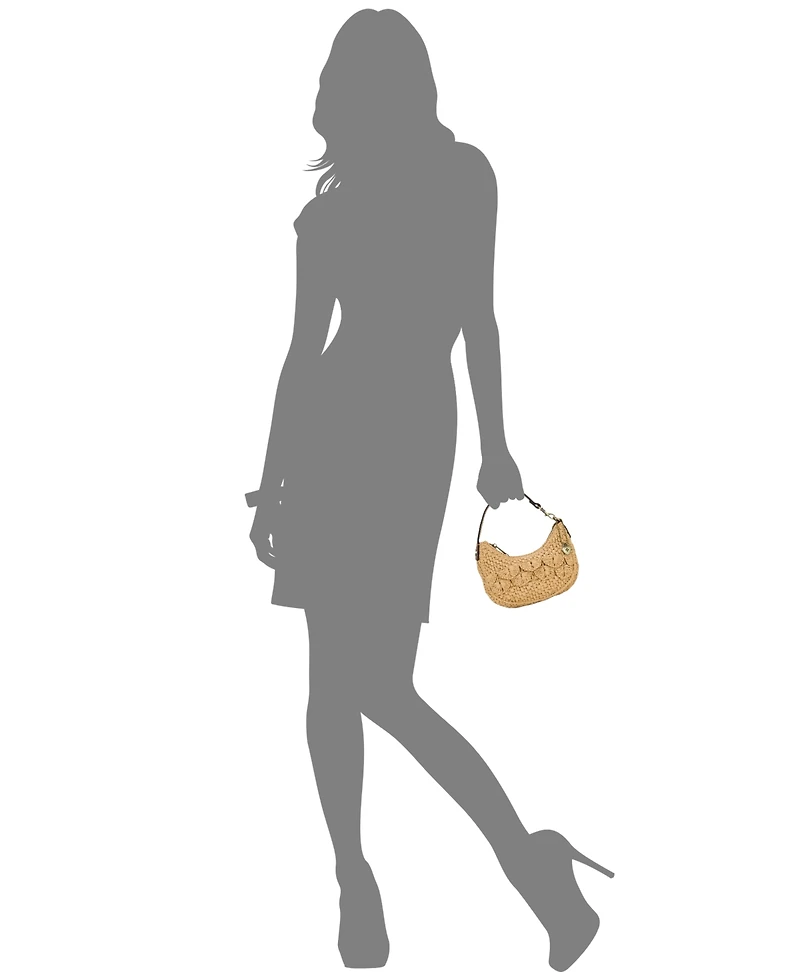 Patricia Nash Morgana Scalloped Raffia Mini Shoulder Bag