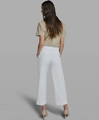 Karl Lagerfeld Paris Women's Straight Bow Pocket Pants
