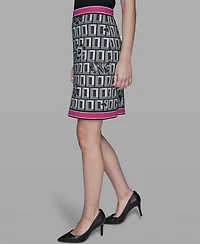 Karl Lagerfeld Paris Women's Printed Sweater Skirt