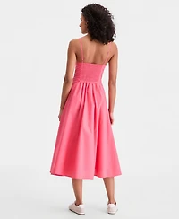 On 34th Women's Square-Neck Seamed Fit & Flare Midi Dress, Macy's Exclusive