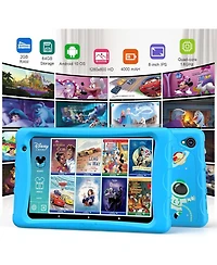 Contixo K80A 8" Kids Learning Tablets, Disney eBook Pre-Installed, Android 13, 32GB, Kid-Proof Case & Stylus
