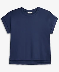 On 34th Women's Cotton Roll-Cuff Easy Crewneck Tee, Macy's Exclusive