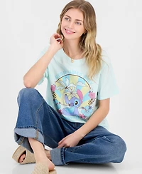 Love Tribe Juniors' Stitch Hawaii Graphic Crewneck T-Shirt