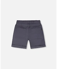Deux par Big Boys Stretch Twill Shorts Grey