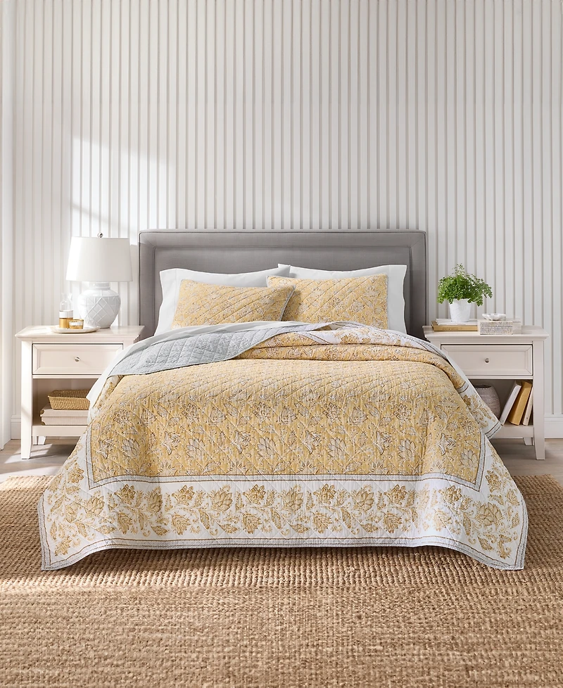 Charter Club Valencia Jacobean 3-Pc. Quilt Set, King, Macy's Exclusive