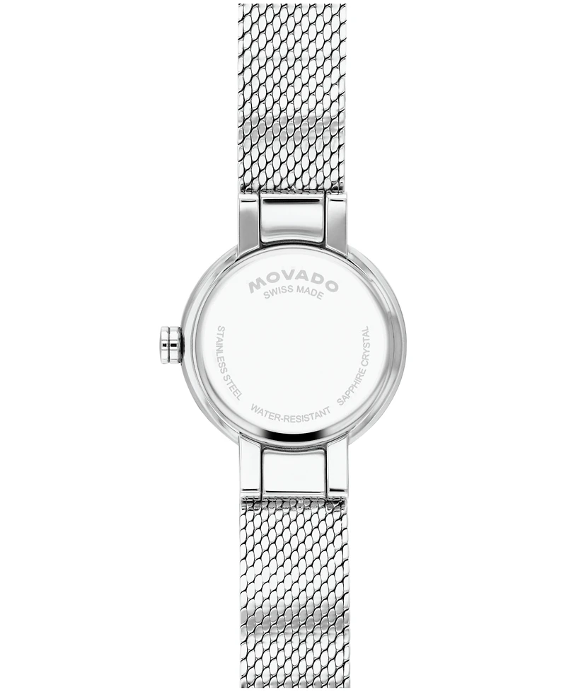 Movado Women's Museum Velura Mini Swiss Quartz Stainless Steel Watch, 21mm