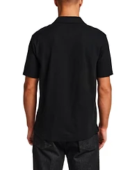 Vintage & Black Men's Short-Sleeve Seersucker Coatfront Knit Shirt