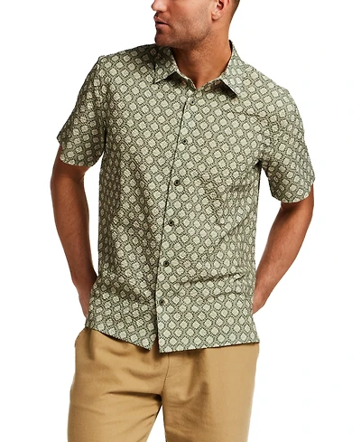 Vintage & Black Men's Printed Regular-Fit Collared Shirt