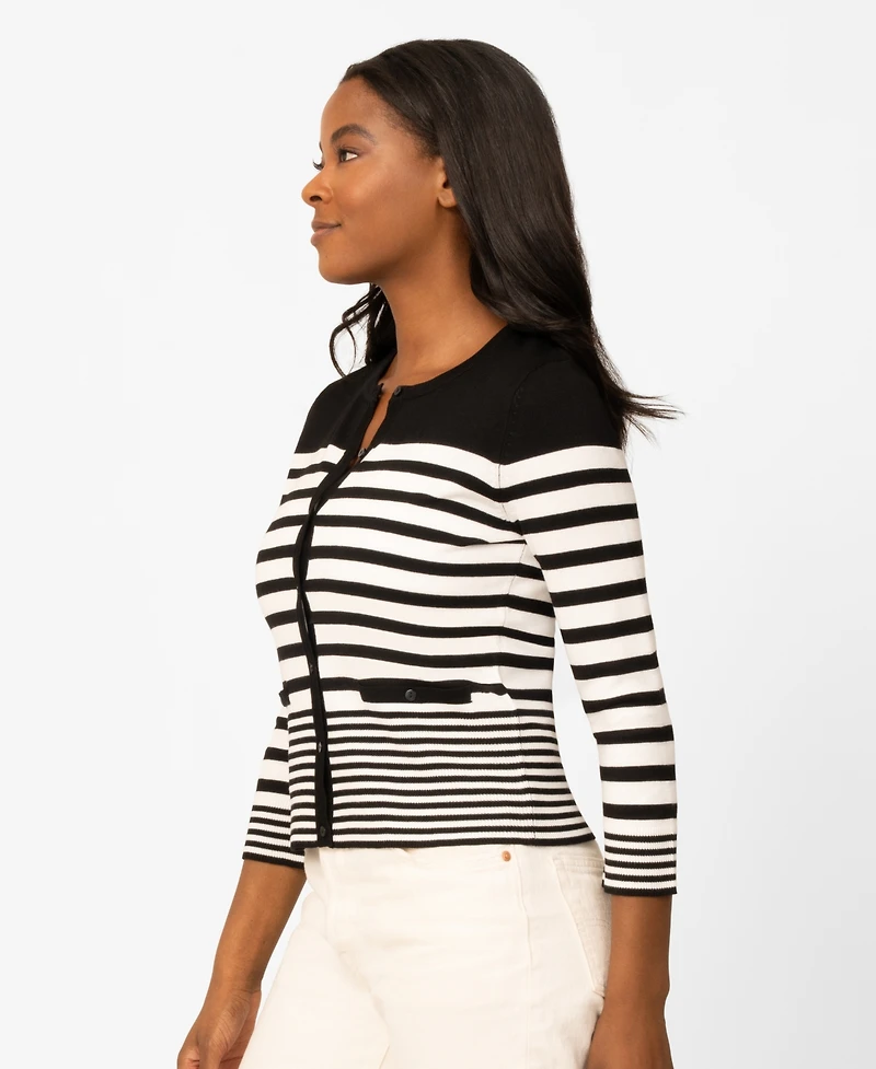 Melissa Paige Women's Mix Stripe Cardigan Top, Macy's Exclusive