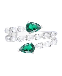 Macy's Blue Topaz (1 ct. t.w.) & Lab-Grown White Sapphire (2 Ring Sterling Silver (Also Available Multi-Stones)