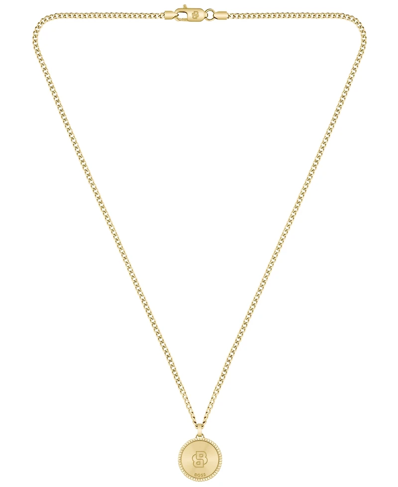 Hugo Boss Men's North Ionic Plated Thin Gold Steel Necklace