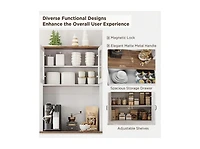gaomon Kitchen Pantry Cabinet with Microwave Stand