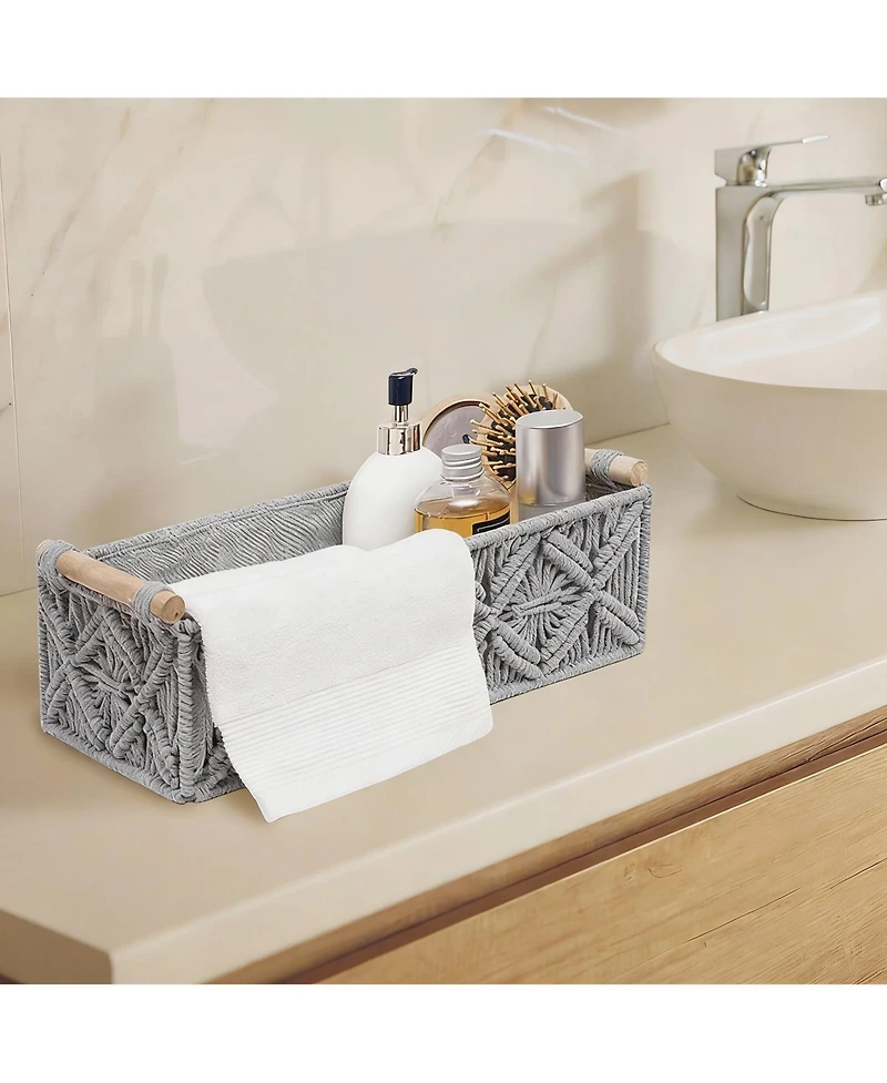 Yigii Handmade Cotton Rope Storage Baskets - Multiroom Decor & Organization