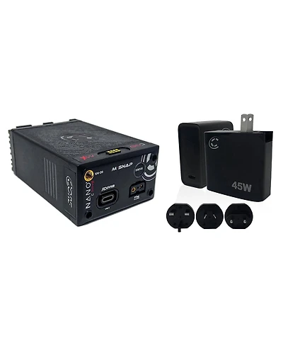Core Swx Nano-C98MX M-Snap 98Wh Li-ion Canon Bp-a Battery with Ring Led Gauge, Bundle with Xpd-45 45W Universal Usb-c Pd Wall Charger