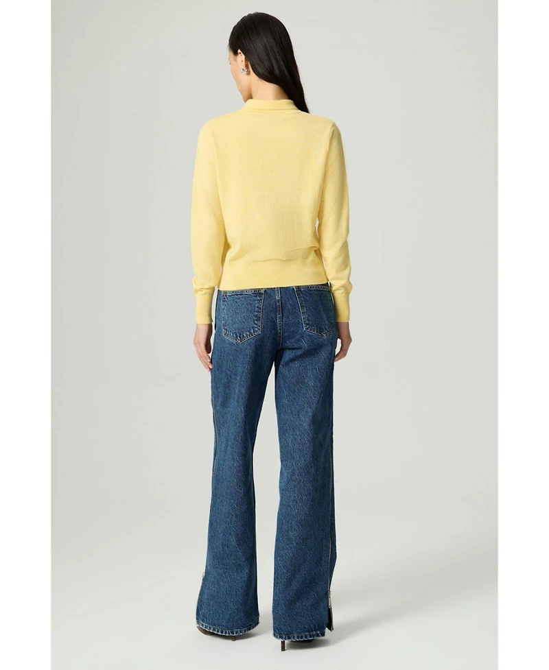 Nocturne Women's Relaxed Polo Knit Sweater