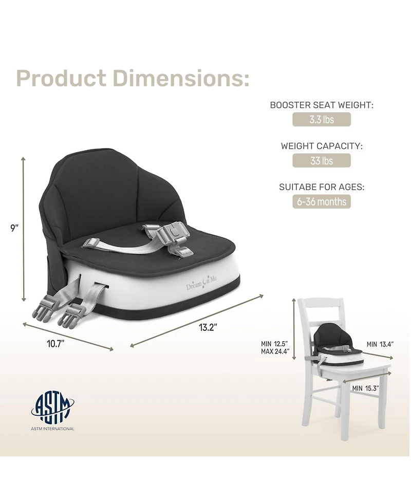 Dream On Me Cozy Pod Baby Booster Seat