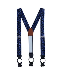 Trafalgar Men's Christian the Romantic Brocade Silk Suspenders and Bow Tie Set
