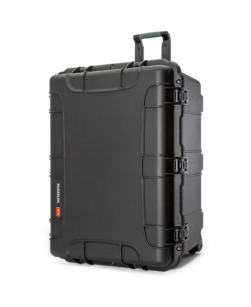 Nanuk 975 Wheeled Waterproof Hard Case with 6-Pocket Lid Organizer and Padded Divider, Black