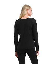 Wilt Clothing Women's Long Sleeve Ruched Side Tee
